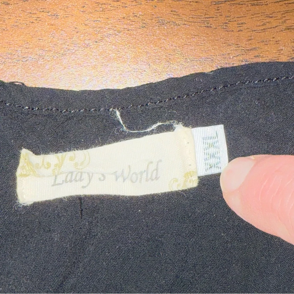 Lady’s World Black Fringe Tunic Boho Embroidered Straps Sleeveless Top XL - Picture 6 of 8